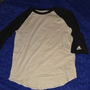 Adidas Black and White Long Sleeve Tee